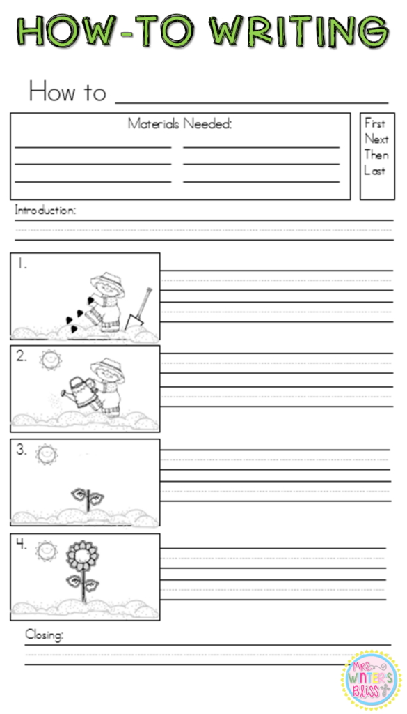 How to procedural writing activities worksheets