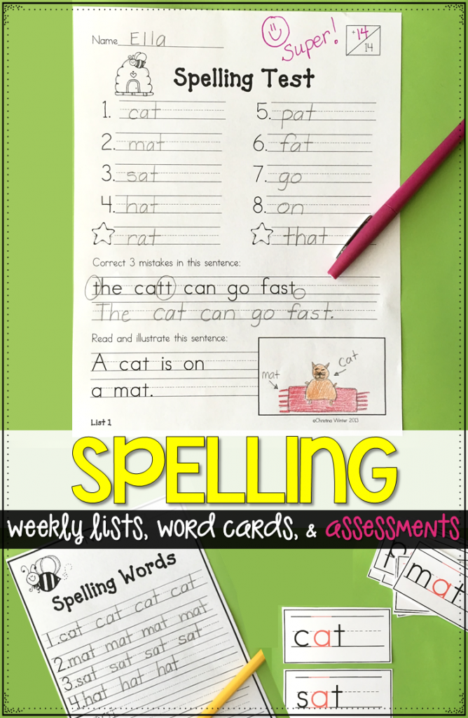 1st grade spelling words