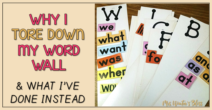 Why I Tore Down My Word Wall & What I’ve Done Instead