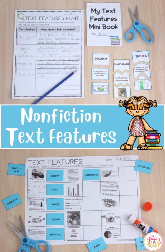 nonfiction text features posters