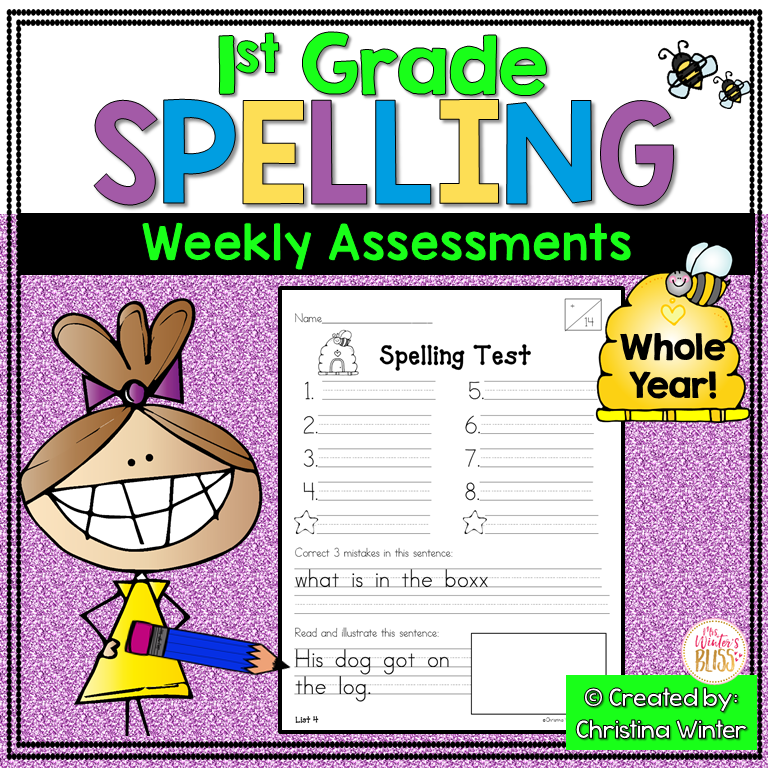 1st grade spelling assessments