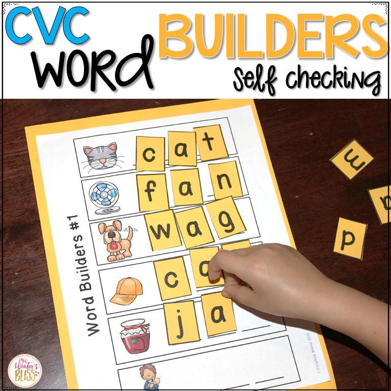 CVC word building activities