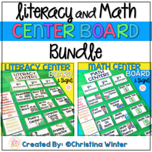 math literacy centers rotation chart