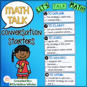 Math Talk Sentence Starters • Math Talk Posters