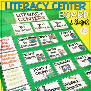 literacy center rotation chart