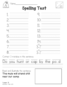 2nd grade spelling assessments word activities