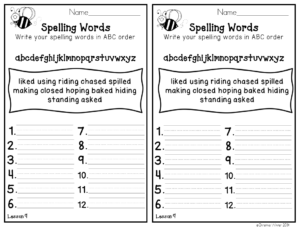 2nd grade spelling assessments word activities