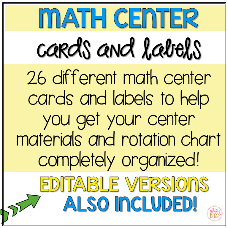 math centers rotation chart
