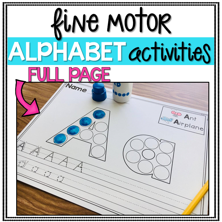 alphabet activities fine motor