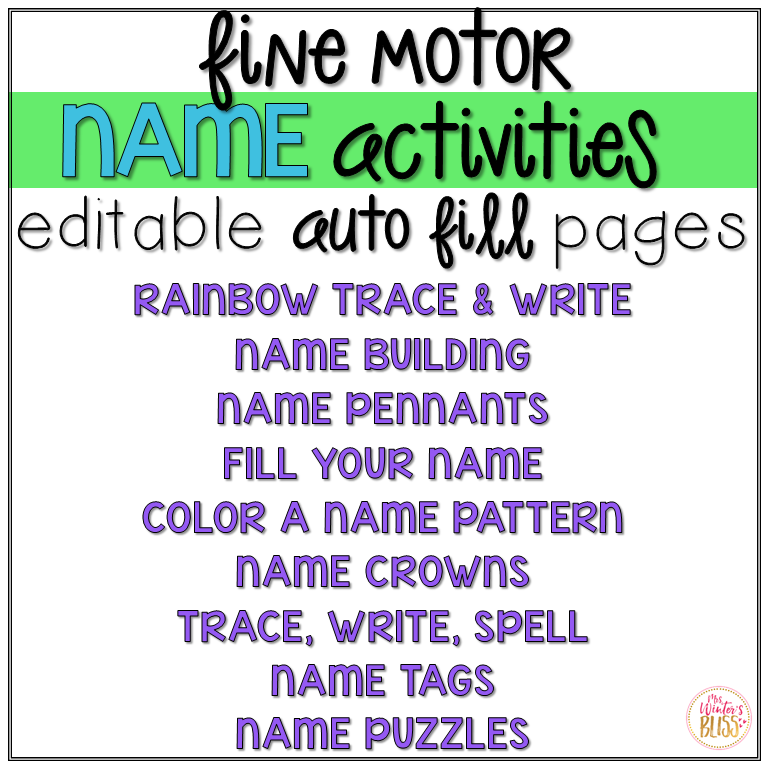 name practice activities