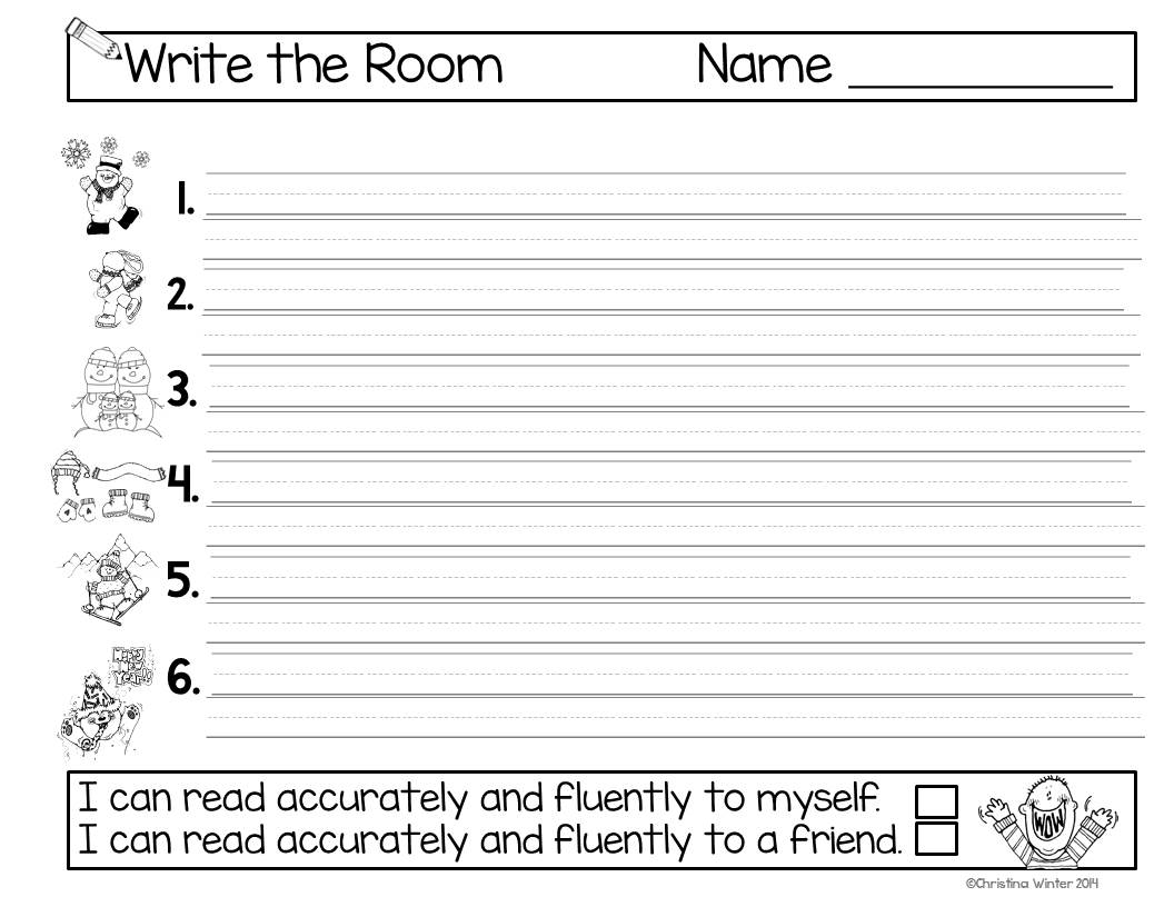 write the room sentences