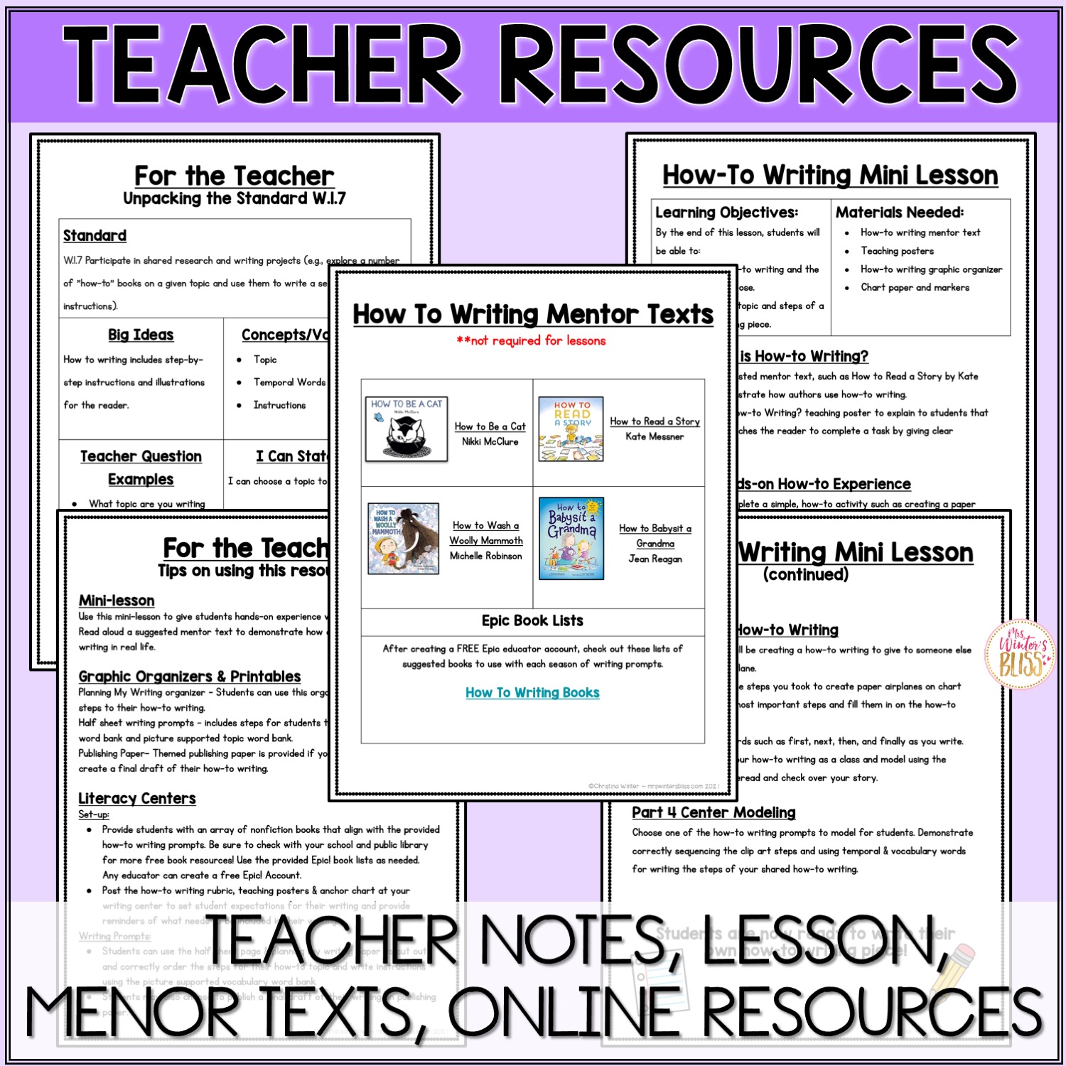 How To Writing Printable And Digital Procedural Writing Mrs Winter S Bliss