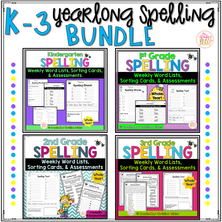spelling word lists and tests