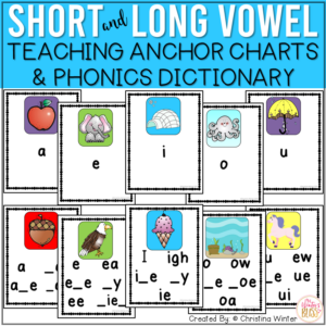 long short vowel anchor charts