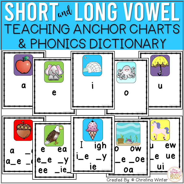 long short vowel anchor charts