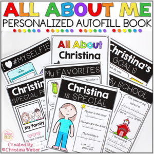 All About Me - worksheets & book