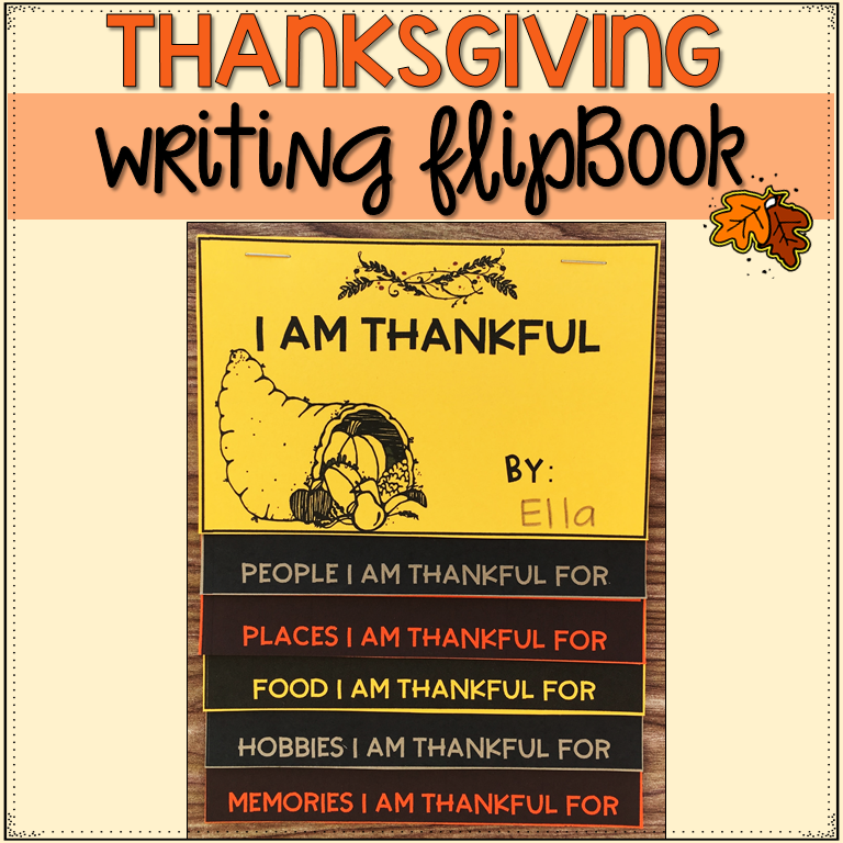 i am thankful flip book 
