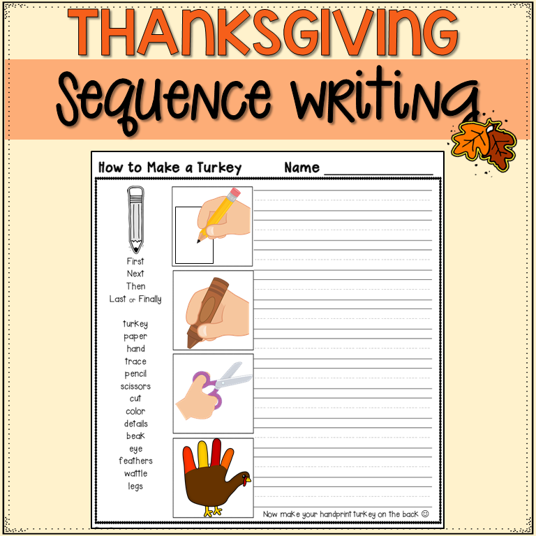 how to make a turkey writing 