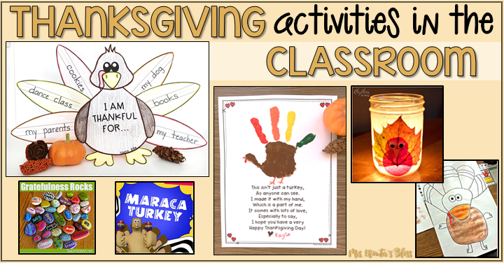 Thanksgiving Activities for Elementary Students - Mrs. Winter's Bliss