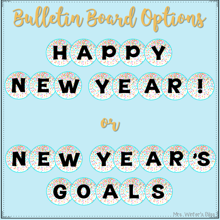new years goals bulletin board 