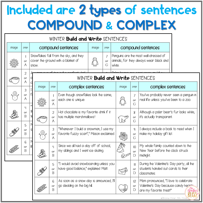 Compound complex sentences activities