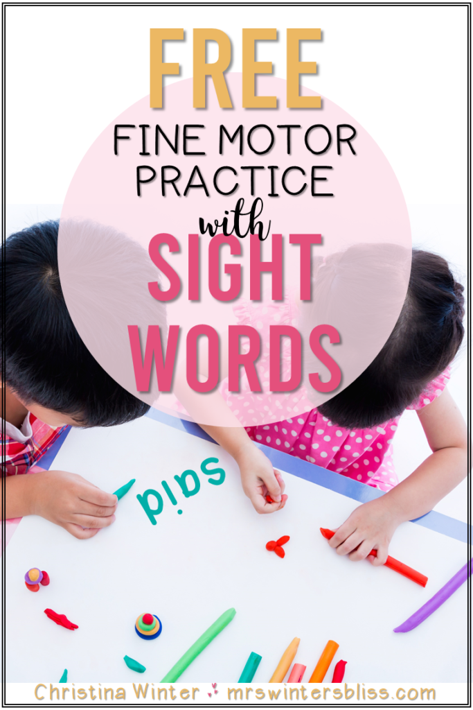 fine motor sight words free
