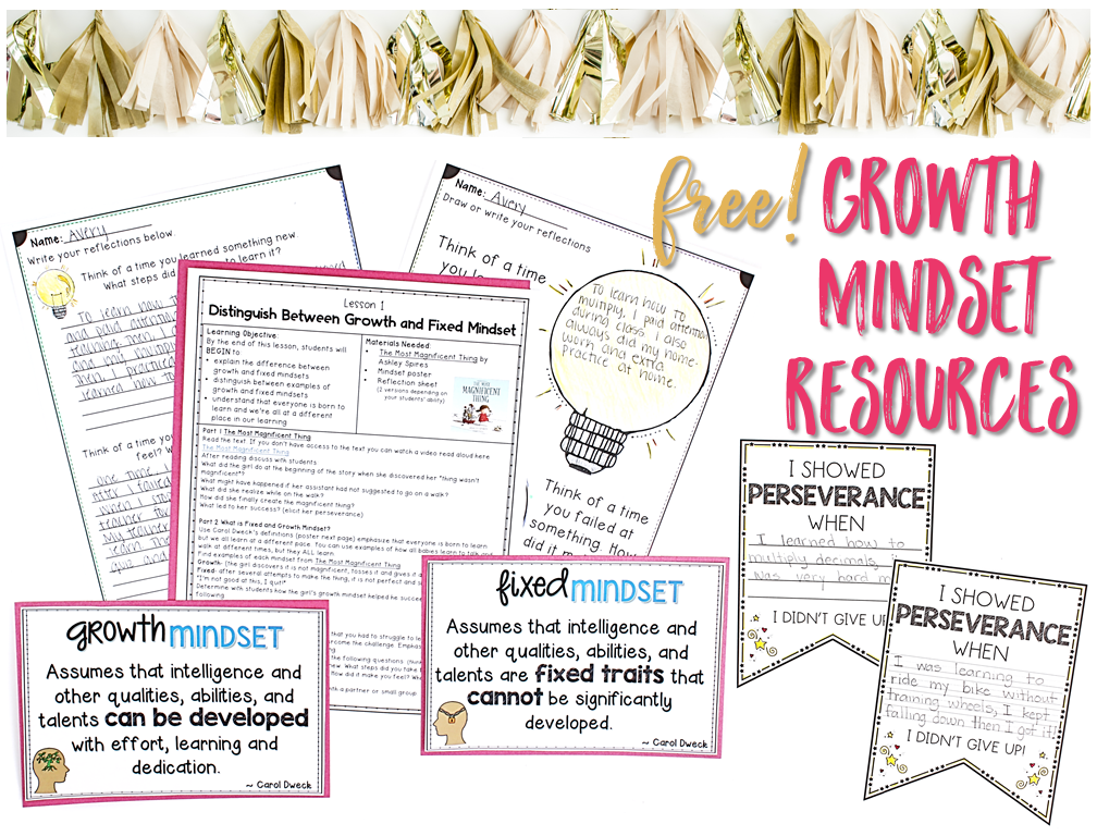 Free growth mindset activities