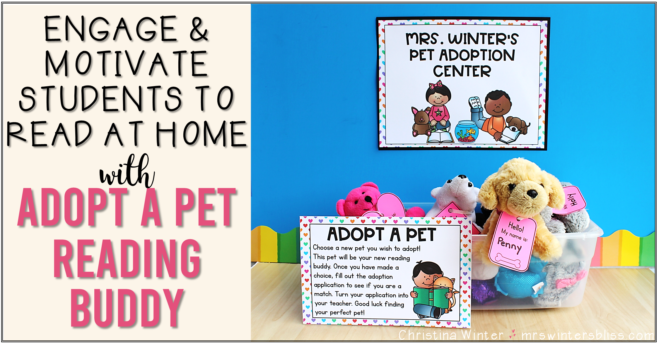 Engage and Motivate Students to Read at Home: The Adopt a Pet Reading Buddy  Kit - Mrs. Winter's Bliss
