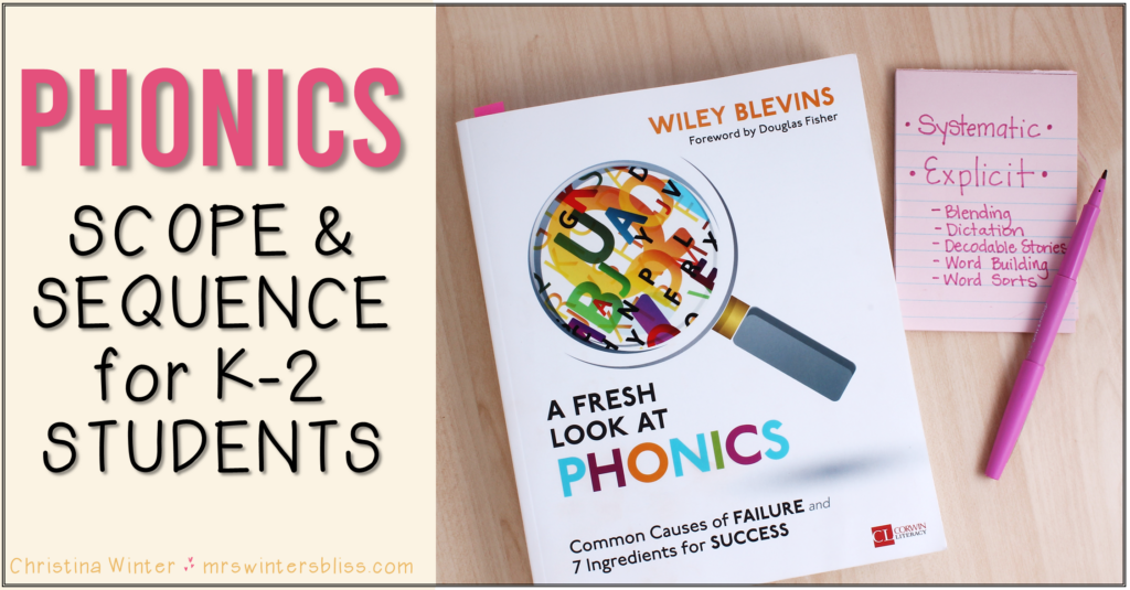 Phonics scope and sequence k-2