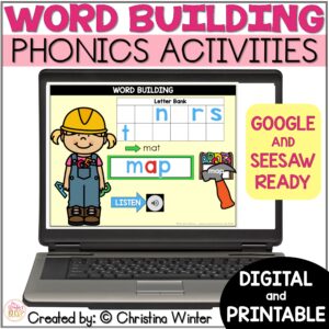 FREE Digital & Printable Phonics Word Building - Seesaw & Google