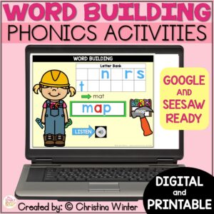Phonics Word Building - digital & printable
