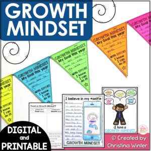 Growth Mindset Elementary Activities - printable & digital