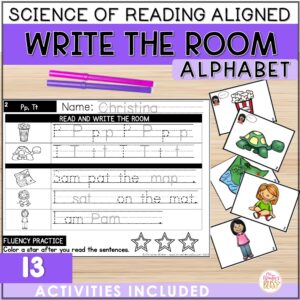 Write the Room - Decodable Alphabet Sentences & Handwriting practice
