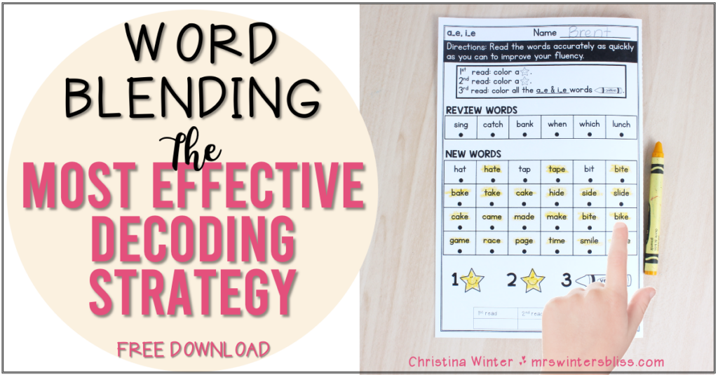 word blending fluency strategy 