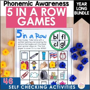 Phonemic Awareness Activities - All Vowels, Digraph, Blends & Diphthong Games