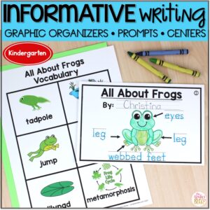 Informative Writing Graphic Organizers & Centers - Kindergarten Informational