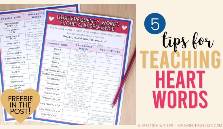 Tips for Teaching Heart Words