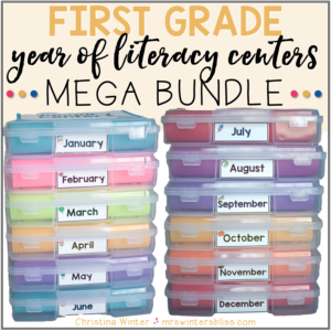 First Grade Literacy Centers Bundle  - -   (SWC Members only)