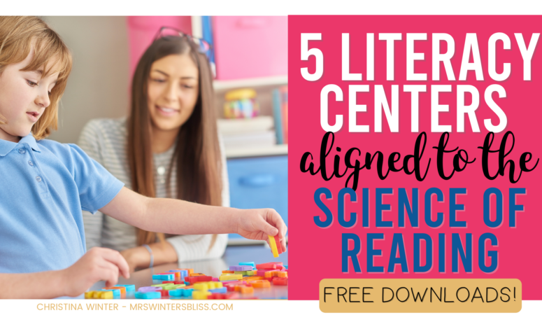 5 Literacy Centers Aligned to the Science of Reading