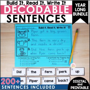 Decodable Sentence Building BUNDLE - Print & Digital