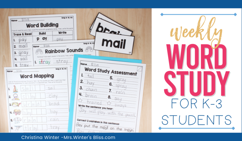 Weekly Word Study Units for K-3