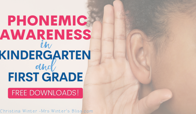 Phonemic Awareness Lesson Plans for Kindergarten and First Grade