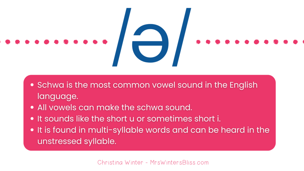 Information about schwa, the most common vowel sound in the English Language. 