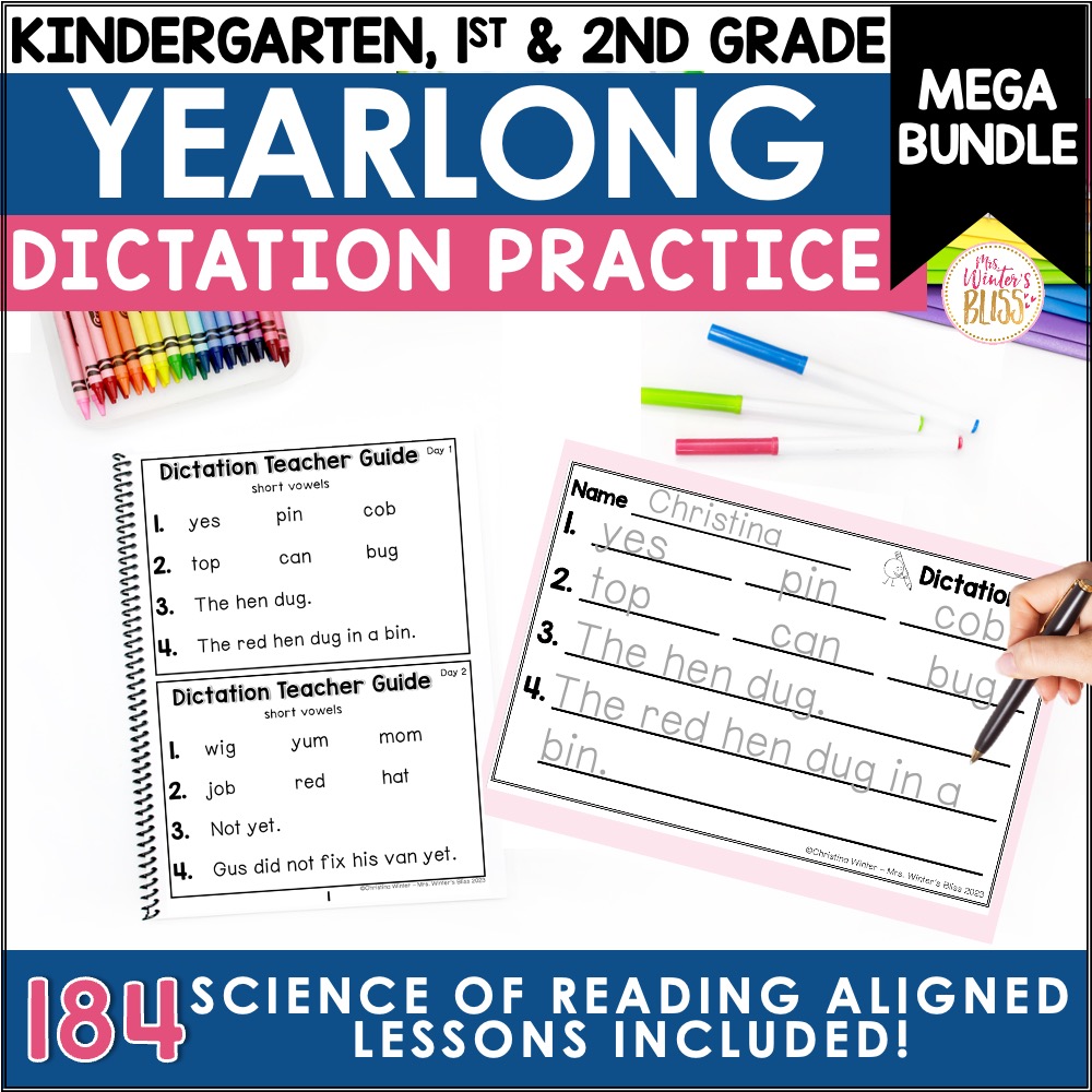 Dictation MEGA Bundle – Kindergarten, 1st, 2nd Grade